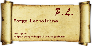 Porga Leopoldina névjegykártya